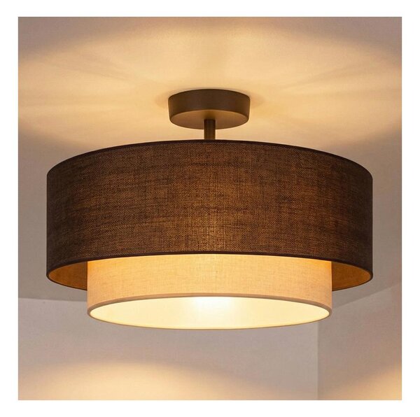 Brilagi - LED prisadený luster BOHO ECO 1xE27/10W/230V pr. 40 cm hnedá/krémová