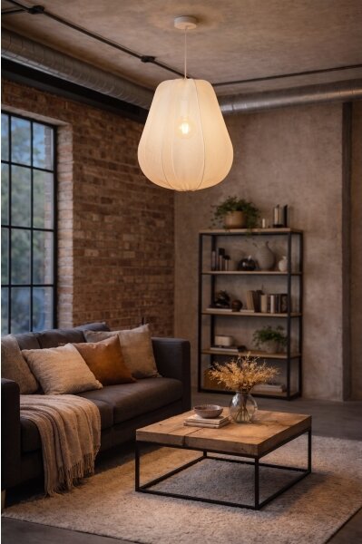 Brilagi - LED luster na lanku ARVEN 1xE27/8W/230V pr. 37 cm biela