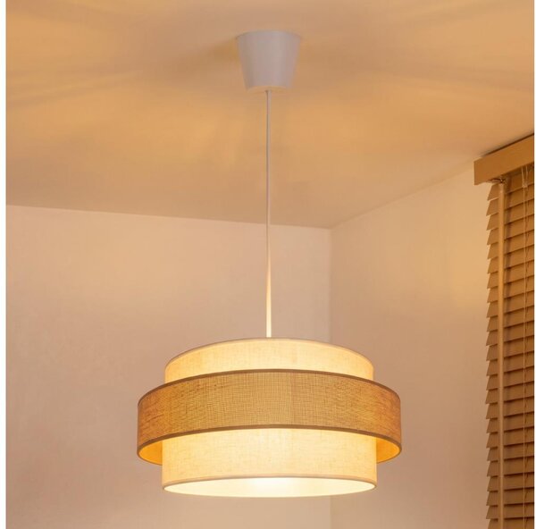Brilagi - Závesný luster na lanku SPACE 1xE27/60W/230V pr. 40 cm béžová/krémová