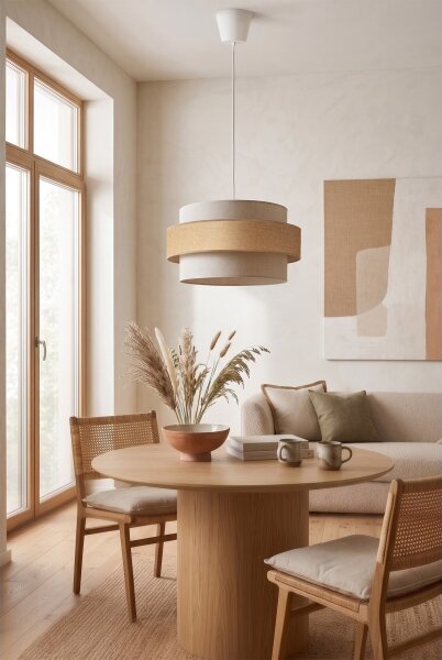 Brilagi - Závesný luster na lanku SPACE 1xE27/60W/230V pr. 40 cm béžová/krémová