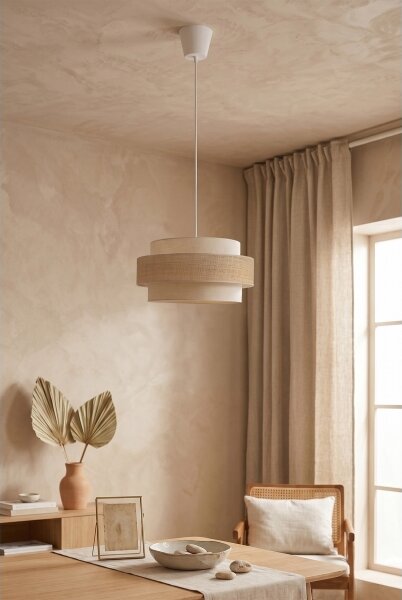 Brilagi - Závesné svietidlo na lane SPACE 1xE27/60W/230V pr. 40 cm béžové/krémové