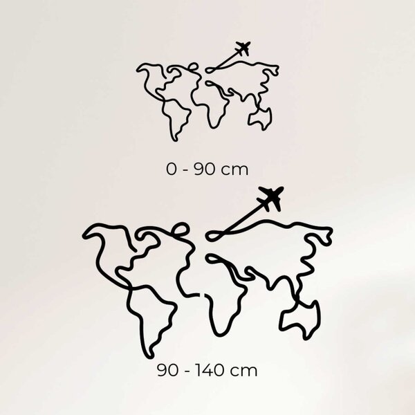 Dizajnová drevená mapa sveta na stenu | SENTOP PR0496