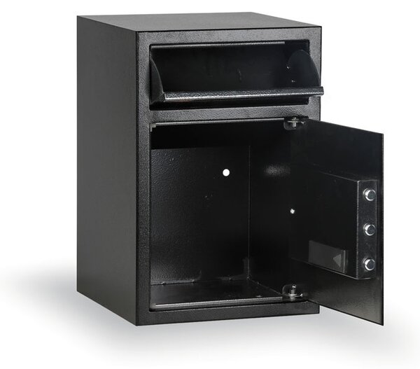 Nábytkový elektronický trezor s vhadzovacím otvorom, 520x350x350 mm, 37 L