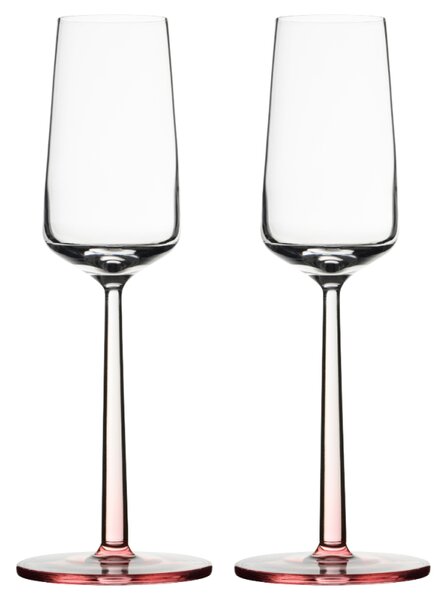 Poháre na šampaňské Essence 0,21l, 2ks / ružové