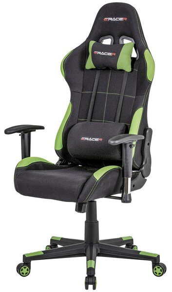 OTOČNÁ STOLIČKA, mikrovlákno, zelená, čierna Xora - Kancelárske stoličky