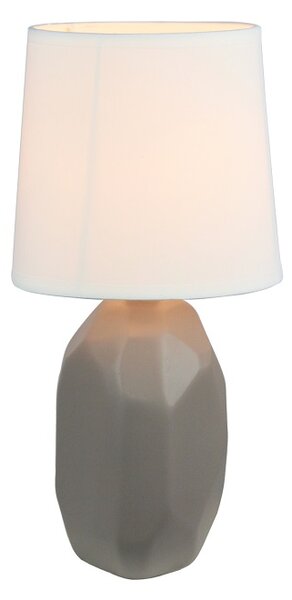 KONDELA Keramická stolná lampa, sivohnedá taupe, QENNY TYP 3 AT15556