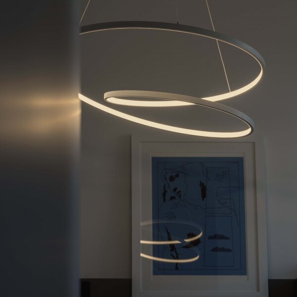 Ideal Lux - LED stmievateľný luster na lankách OZ LED/55W/230V, priemer 80 cm, CRI 90, biela