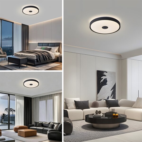 Brilagi - stmievateľné LED stropné svietidlo CORVO LED/72W/230V 3000-6000K čierne, priemer 50 cm + diaľkové ovládanie
