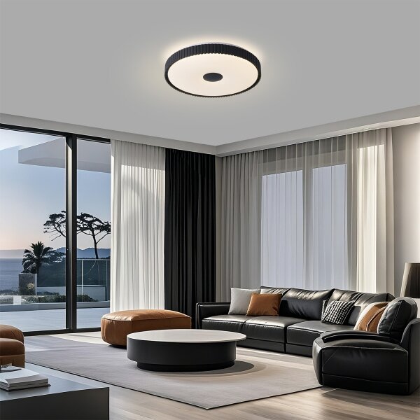 Brilagi - stmievateľné LED stropné svietidlo CORVO LED/72W/230V 3000-6000K čierne, priemer 50 cm + diaľkové ovládanie