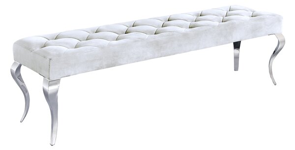 Lavica BARROCK 170 cm - strieborná