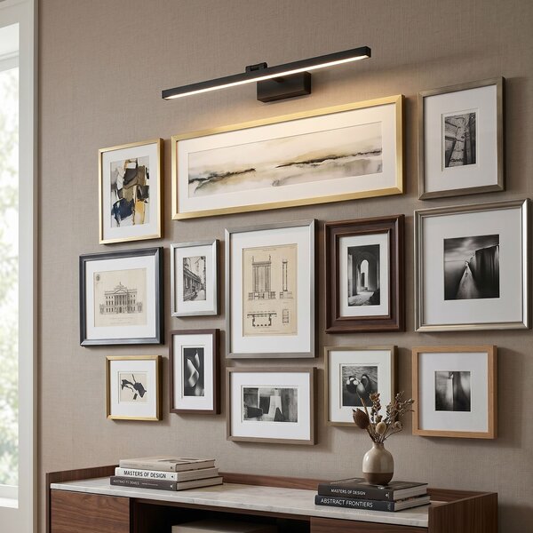 Toolight Toolight, LED nástenné svietidlo, 80cm, 13W, 4000K, 500lm, APP1868-1W, čierna matná, OSW-66024