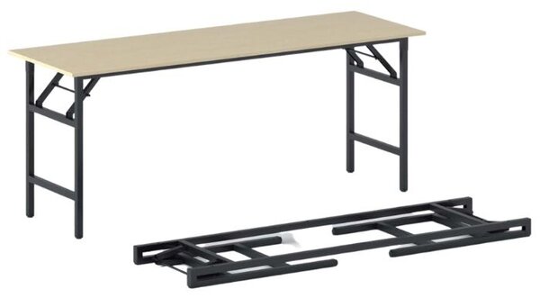 Konferenčný stôl FAST READY, 170x50 cm, čierna podnož, breza