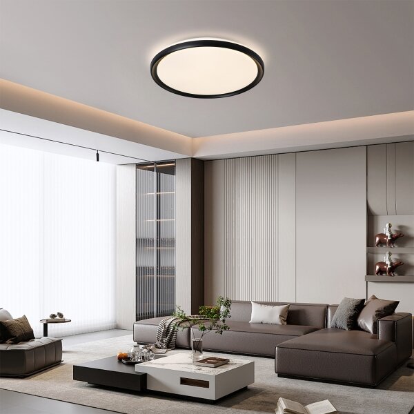 Brilagi - RIVO LED stmievateľné stropné svietidlo LED/72W/230V 3000-6000K, čierne, priemer 50 cm, s diaľkovým ovládaním