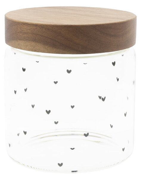 Dóza s dreveným vekom Storage 13 cm nápis