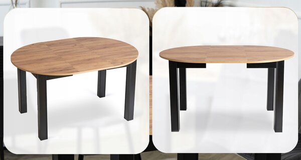 HARRY Rozkladací stôl 102-142 cm Artisan Dub/Čierna
