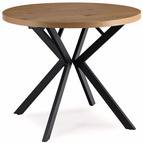 LUGO Rozkladací stôl 90-190 cm zlatý dub / čierna
