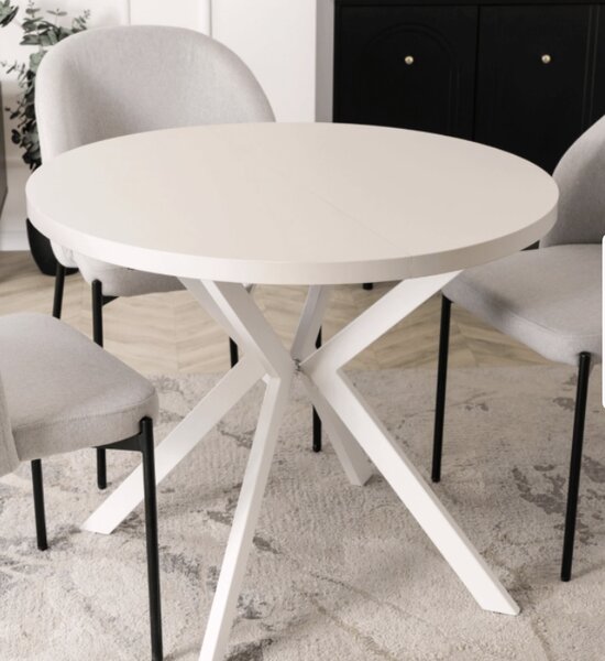 DORIAN Rozkladací stôl 80-160 cm kašmír/biely