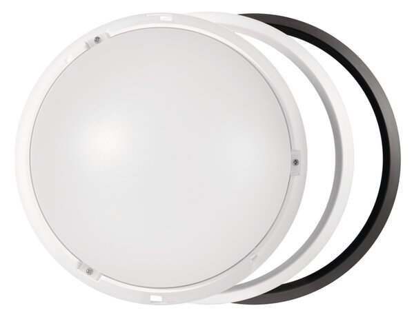 Bielečierne LED stropnínástěnné svítidlo Zuri 14W IP54 Farba svetla Teplá biela – LED lustre a svietidlá > LED stropné svietidlá