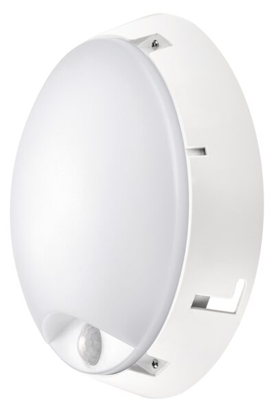 Bielečierne LED stropnínástěnné svítidlo s pohybovým čidlom Zuri 14W IP54 Farba svetla Teplá biela – LED lustre a svietidlá > LED stropné