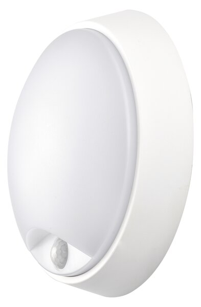 Bielečierne LED stropnínástěnné svítidlo s pohybovým čidlom Zuri 14W IP54 Farba svetla Teplá biela – LED lustre a svietidlá > LED stropné