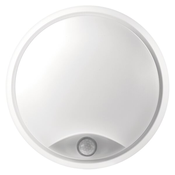 Bielečierne LED stropnínástěnné svítidlo s pohybovým čidlom Zuri 14W IP54 Farba svetla Teplá biela – LED lustre a svietidlá > LED stropné