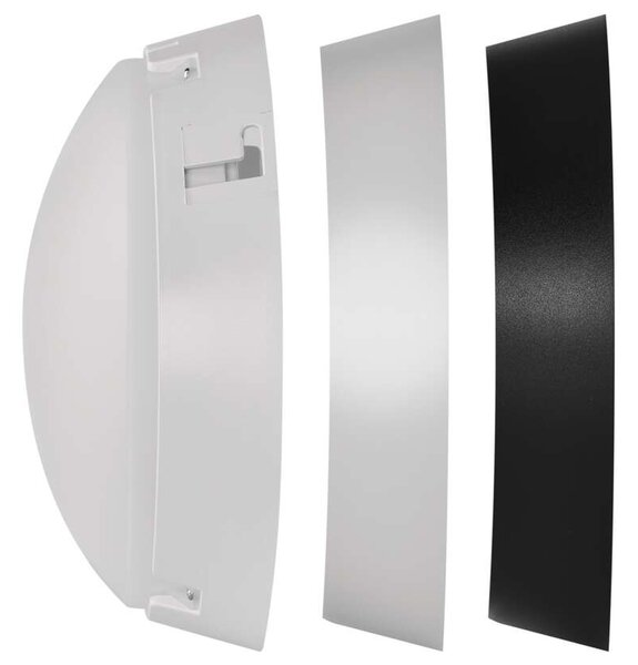 Bielečierne LED stropnínástěnné svítidlo Zuri 14W IP54 Farba svetla Teplá biela – LED lustre a svietidlá > LED stropné svietidlá