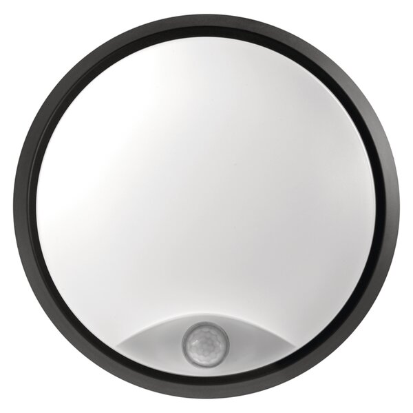 Bielečierne LED stropnínástěnné svítidlo s pohybovým čidlom Zuri 14W IP54 Farba svetla Teplá biela – LED lustre a svietidlá > LED stropné
