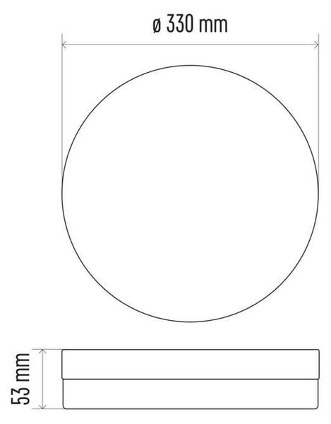 Biele LED stropnénástenné svítidlo Tori okrúhle 24W IP54 Farba svetla Teplá biela – LED lustre a svietidlá > LED stropné svietidlá