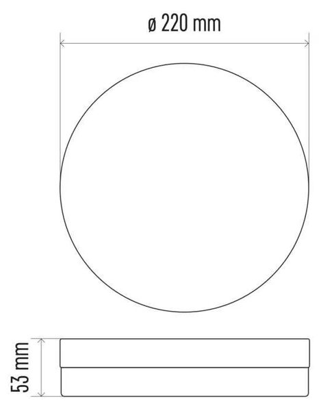 Biele LED stropnénástenné svítidlo Tori okrúhle 15W IP54 Farba svetla Denná biela – LED lustre a svietidlá > LED stropné svietidlá