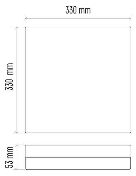 Biele LED stropnénástenné svítidlo Tori hranaté 24W IP54 Farba svetla Denná biela – LED lustre a svietidlá > LED stropné svietidlá