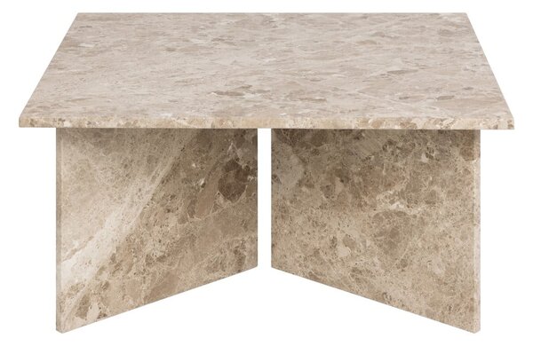Béžový mramorový konferenčný stolík 90x90 cm Vega – Actona