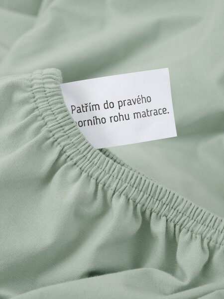 Jersey plachta s elastanom Deluxe 120 × 200 cm – šalviová