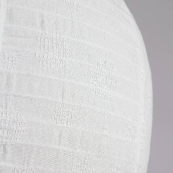 PR Home závesné svietidlo Verona, bílé, Ø 35 cm, látka, E27-LED, Biela / opálová, Obývacia izba / jedáleň, Textil / látka / hodváb, Závesné svietidlo