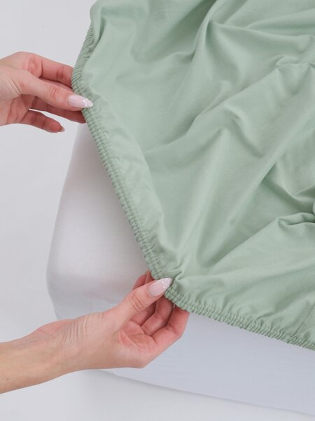 Jersey plachta s elastanom Deluxe 120 × 200 cm – šalviová