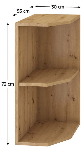 NovýNábytok.sk Dolný kuchynský regál Meriel 30 D ZAK BB (dub artisan). Vlastná spoľahlivá doprava až k Vám domov. 1034002