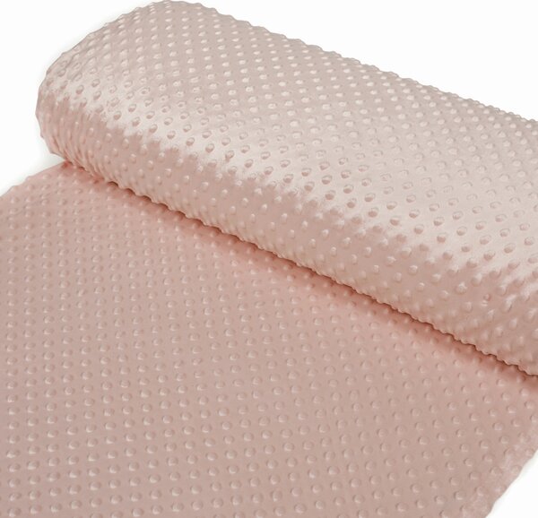 Detská látka Minky 3D bodky MKP-024 Tmavo béžová - šírka 150 cm