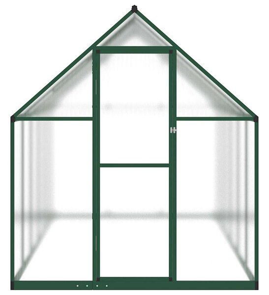 Skleník so základovým rámom zelený 334x169x195 cm hliník