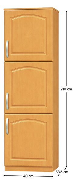 NovýNábytok.sk Potravinová kuchynská skriňa Lonicera MDF klasik S40/210/57 (P). Vlastná spoľahlivá doprava až k Vám domov. 1015941
