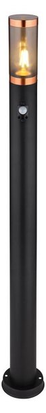 Globo 3159BCS-Von. lampa so senzorom BOSTON 1xE27/15W/230V IP44 110cm čierna/meď