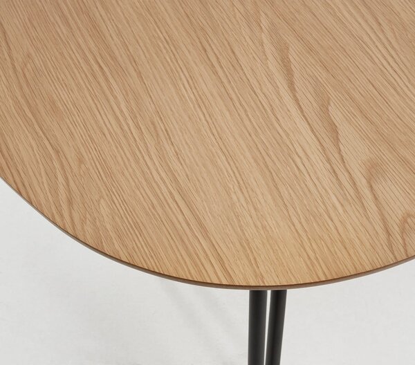 Rozkladací jedálenský stôl v dekore duba v prírodnej farbe 90x140 cm Novac – Kave Home