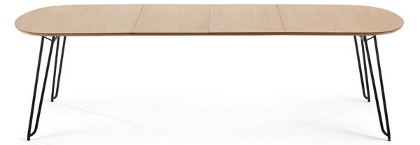 Rozkladací jedálenský stôl v dekore duba v prírodnej farbe 90x140 cm Novac – Kave Home