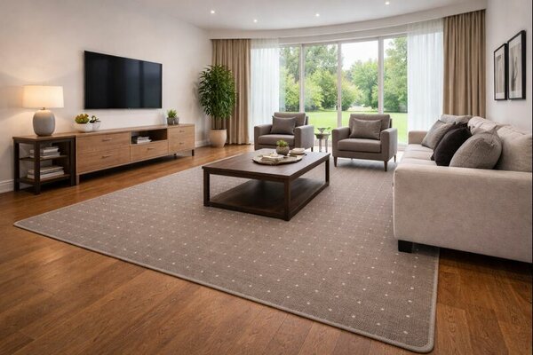 Condor Carpets , Kusový koberec Udinese hnedý štvorec, 150x150, hnedá, chodba / predsieň