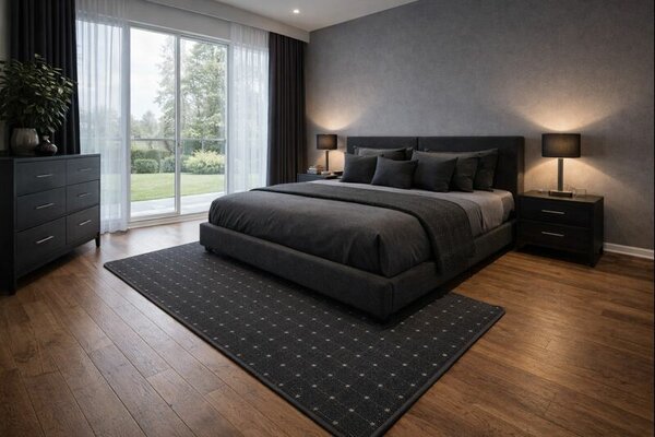 Condor Carpets , Kusový koberec Udinese antracit štvorec, 80x80, šedá, chodba / predsieň