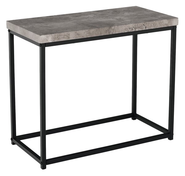 TEMPO Príručný stolík, čierna / betón, TENDER