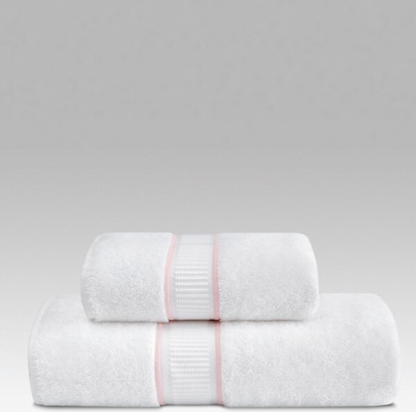Soft Cotton Uterák PREMIER 55x100 cm. Rada uterákov PREMIER má skvelé užitočné vlastnosti: výborne saje vlhkosť, rýchlo schne, je jemný a na pokožku pôsobí upokojujúco. Biela / ružová výšivka