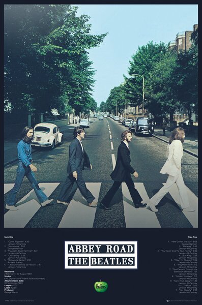 Plagát, Obraz - Beatles - Abbey Road Tracks, (61 x 91.5 cm)