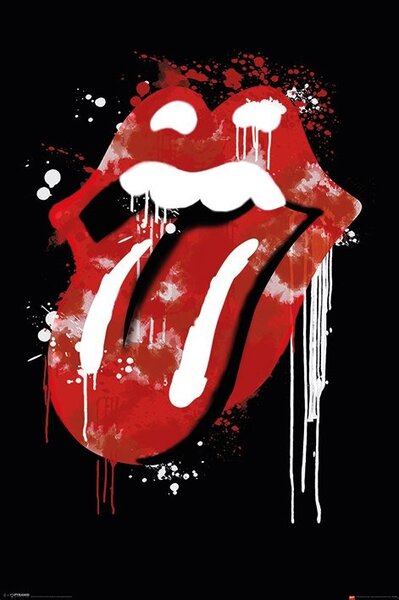 Plagát, Obraz - Rolling Stones - graffiti lips