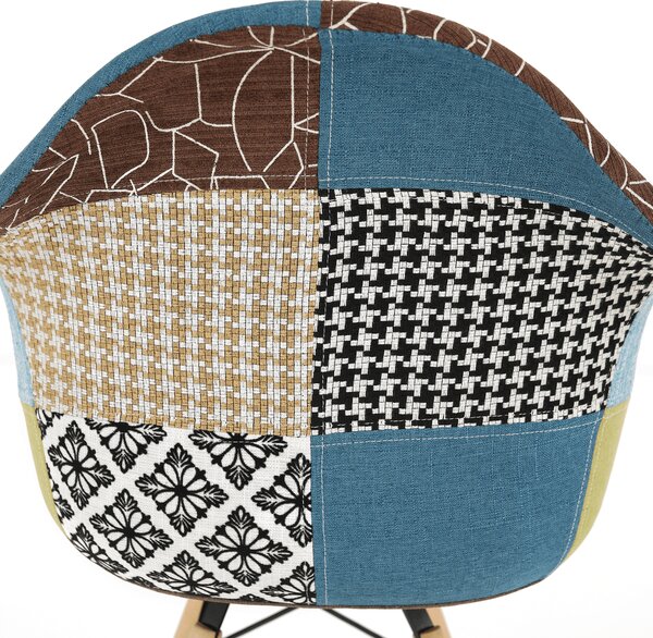 Kondela Kreslo, patchwork/buk, TOBO 4 NEW