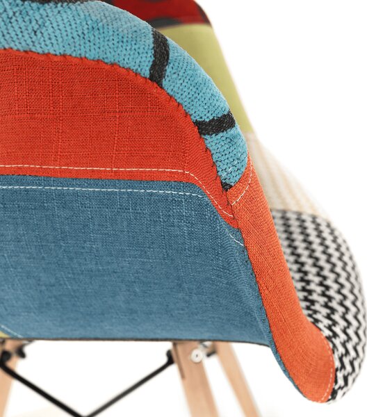 Kondela Kreslo, patchwork/buk, TOBO 4 NEW