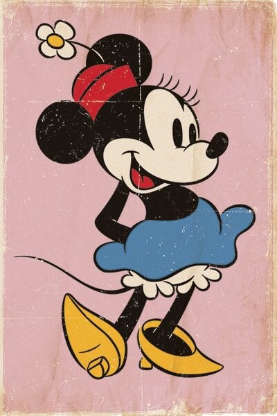 Plagát, Obraz - Myška Minnie (Minnie Mouse) - Retro